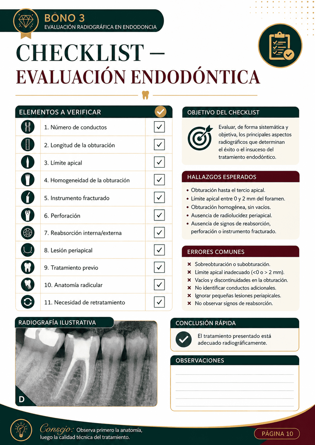 Ejemplo de contenido radiográfico